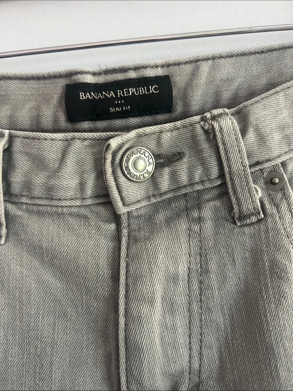 Banana Republic Men’s Slim Straight Jeans in Light Olive